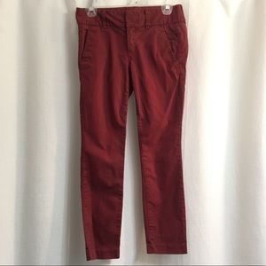 J Crew burgundy Andie chino ankle pants - petite 2